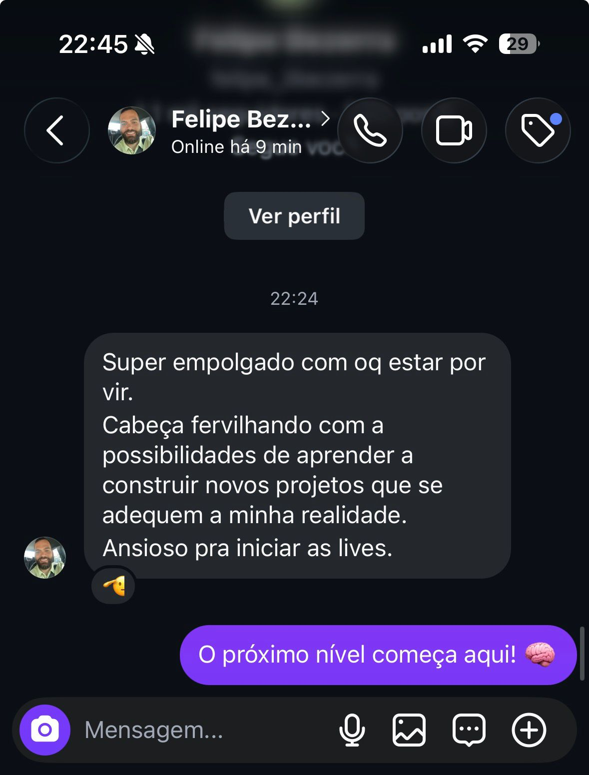 Depoimento de membro da Hidden Community.AI